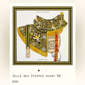 Selles de steppes scarf 90 with the Hermes gift box
